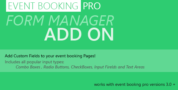 Event Booking Pro: Forms Manager